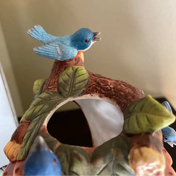 PARTYLITE Porcelain Tealight Candle Holder Tree Top Inn Bird Birdhouse NEW BOX - Picture 6 of 11